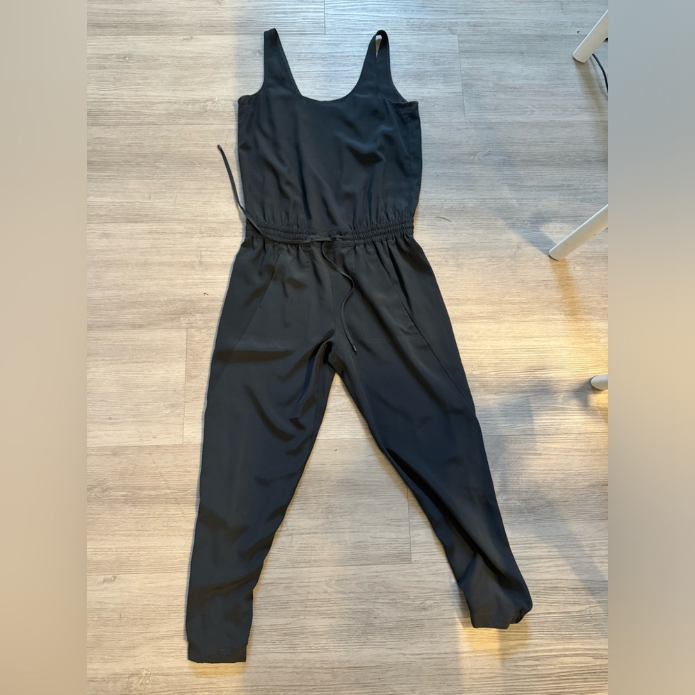 Black Vince jumpsuit.   100% silk.  Worn 1x